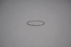 Stacking Ring: Hammered, Ultra Thin, Rhodium Finished