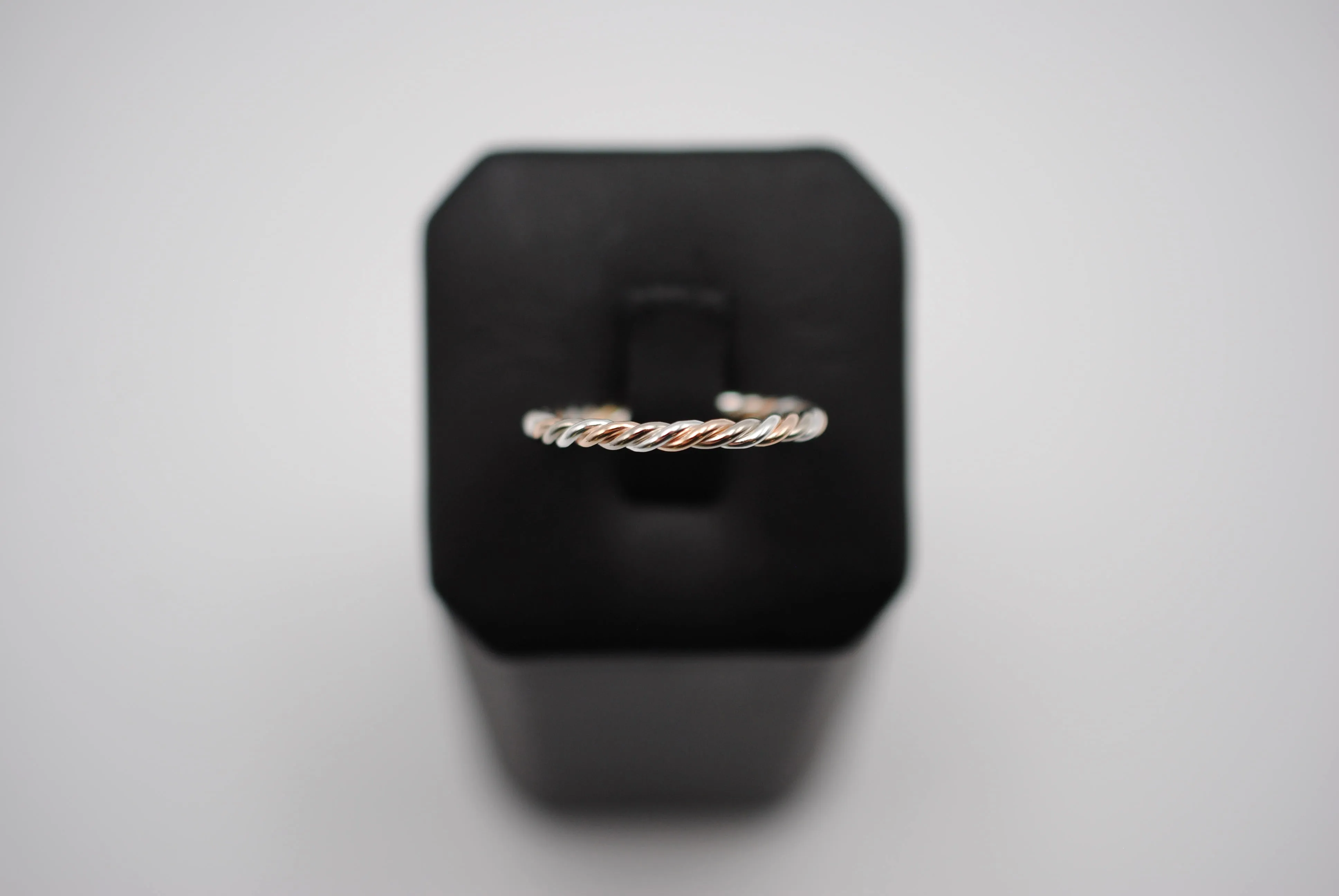 Stacking Ring: Rope, Mixed Metals: Palladium White Gold, Rose Gold, Silver
