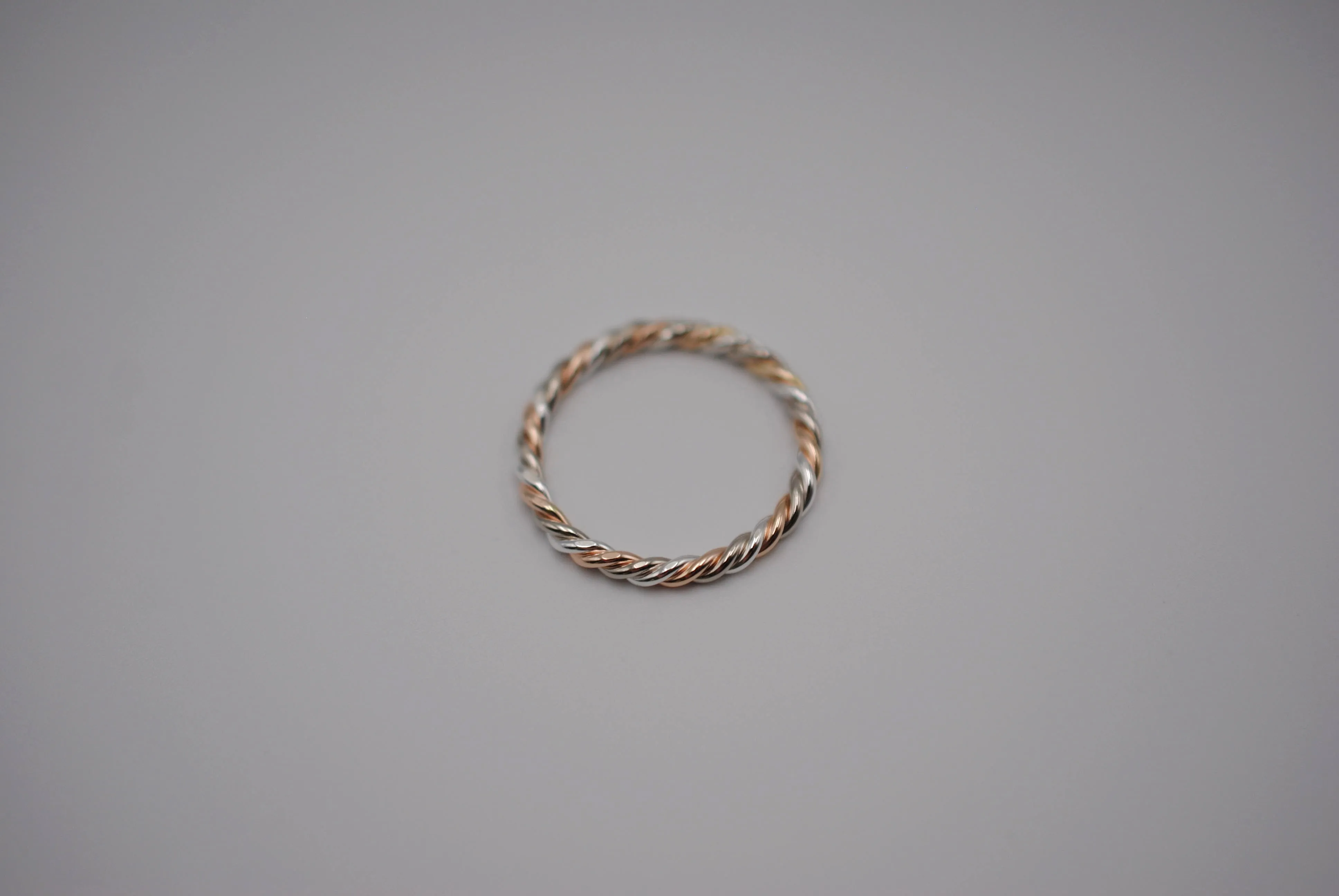 Stacking Ring: Rope, Mixed Metals: Palladium White Gold, Rose Gold, Silver
