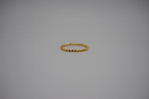 Stacking Ring: Sparkle Texture, Yellow Gold Finish, Medium Width
