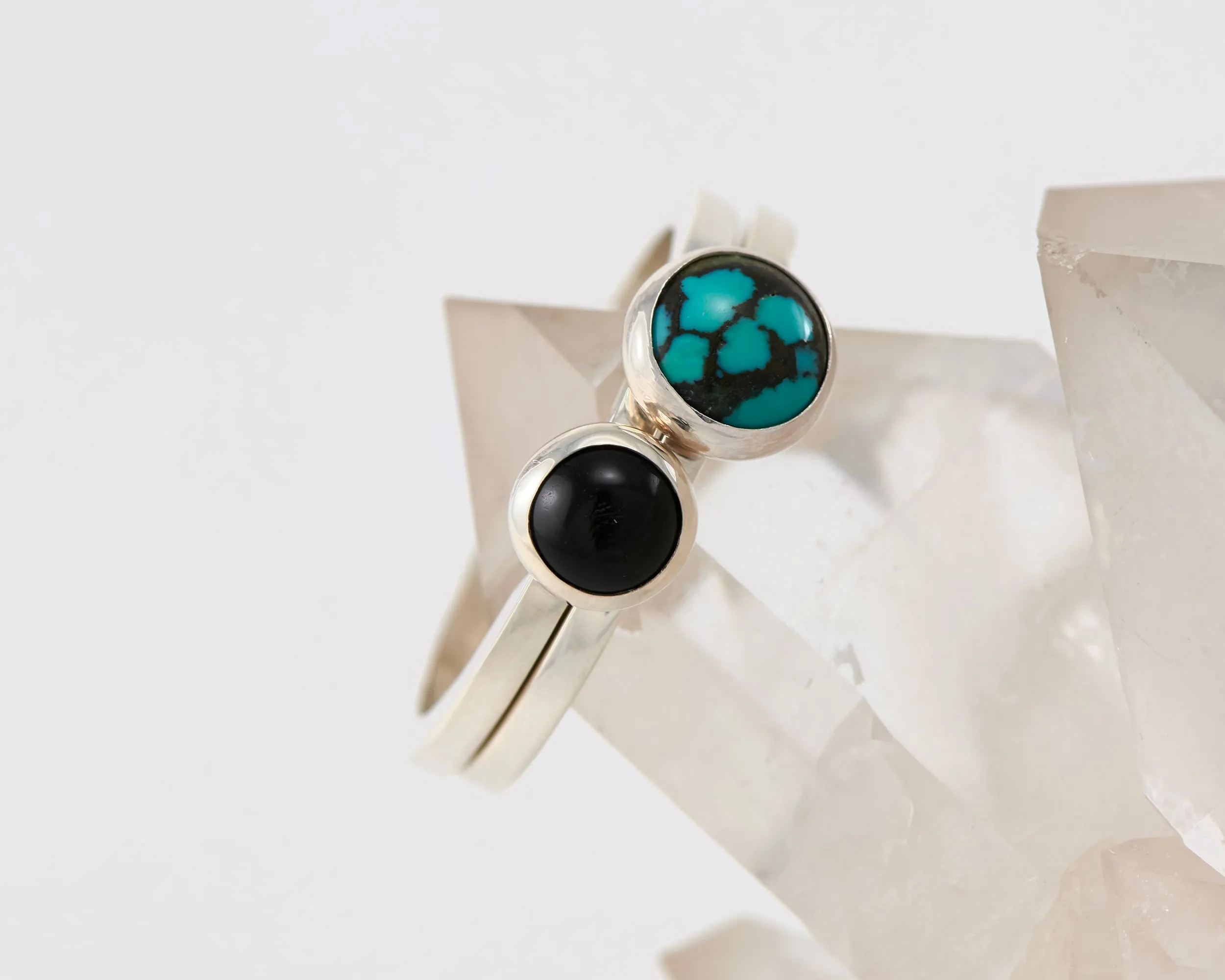 Stacking Rings - Turquoise, Black Onyx