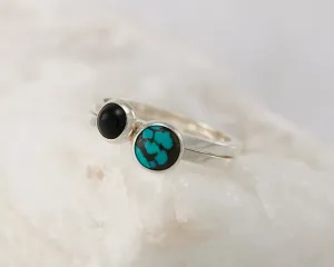 Stacking Rings - Turquoise, Black Onyx
