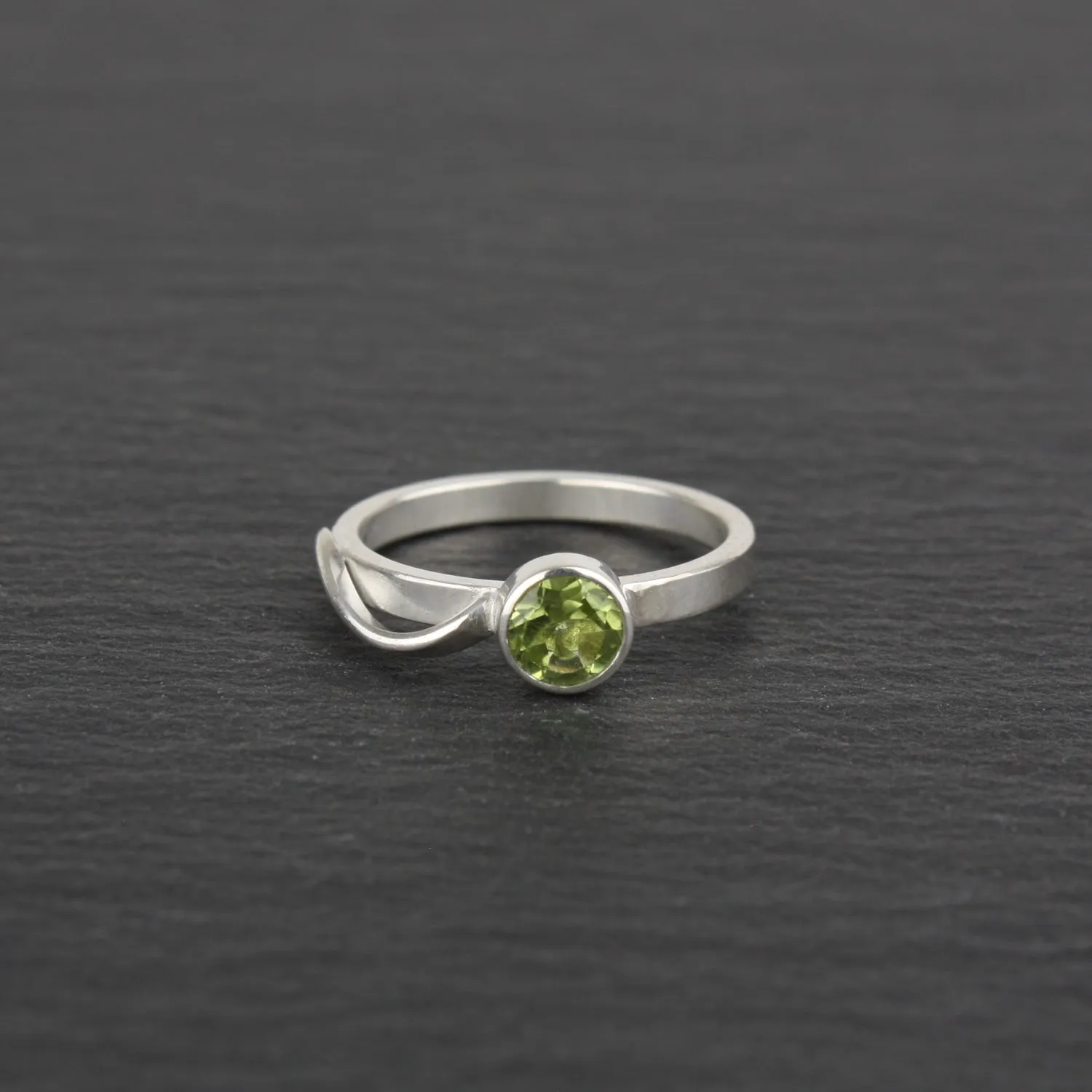 Stacking Rings with Peridot - Set of 4
