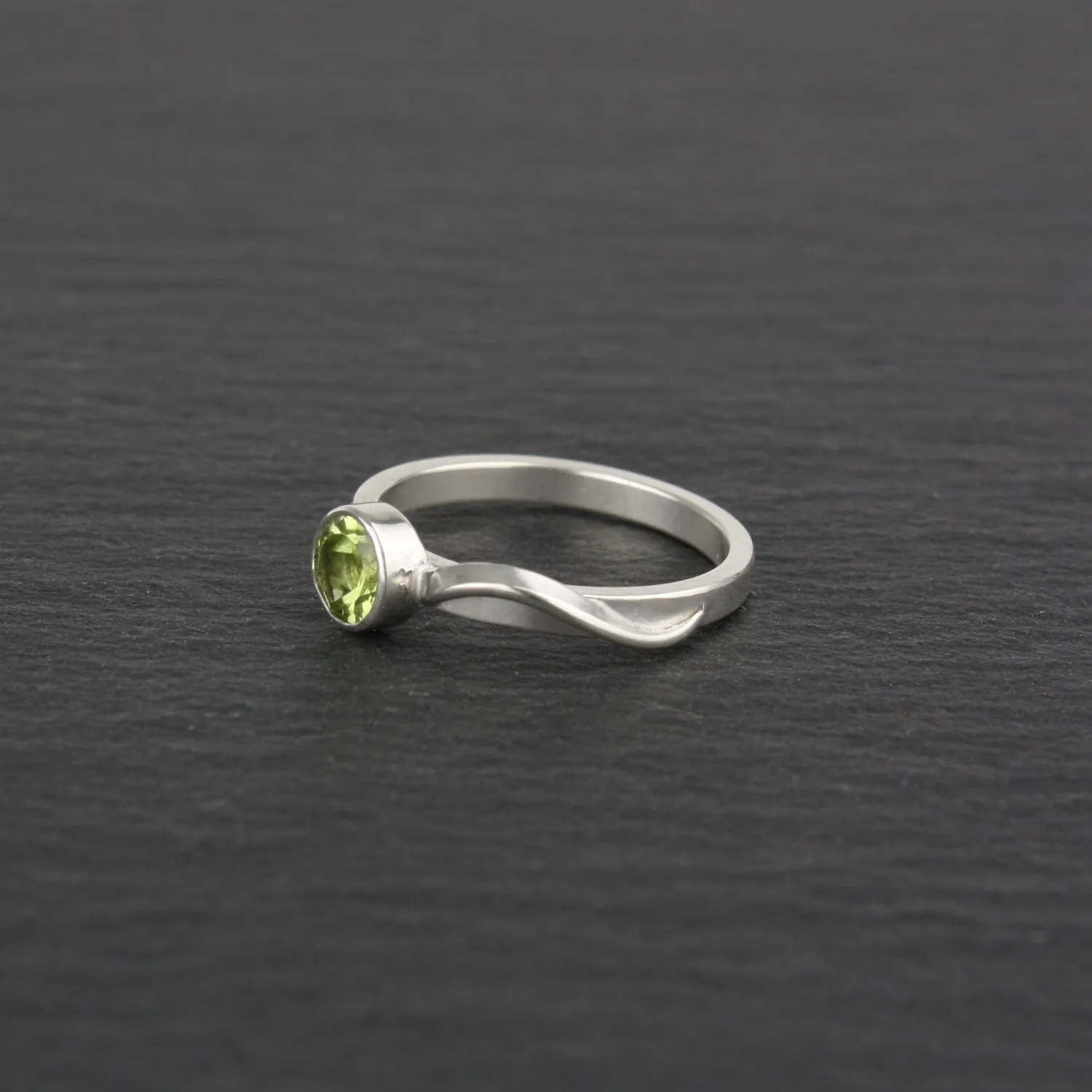 Stacking Rings with Peridot - Set of 4