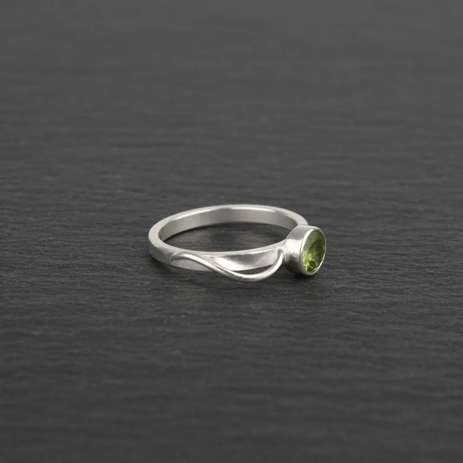 Stacking Rings with Peridot - Set of 4