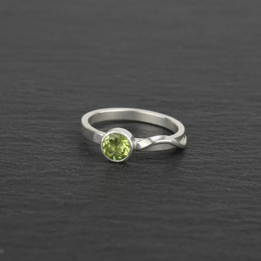 Stacking Rings with Peridot - Set of 4