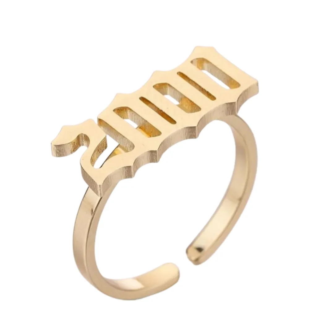 Stainless Steel Adjustable Year Ring