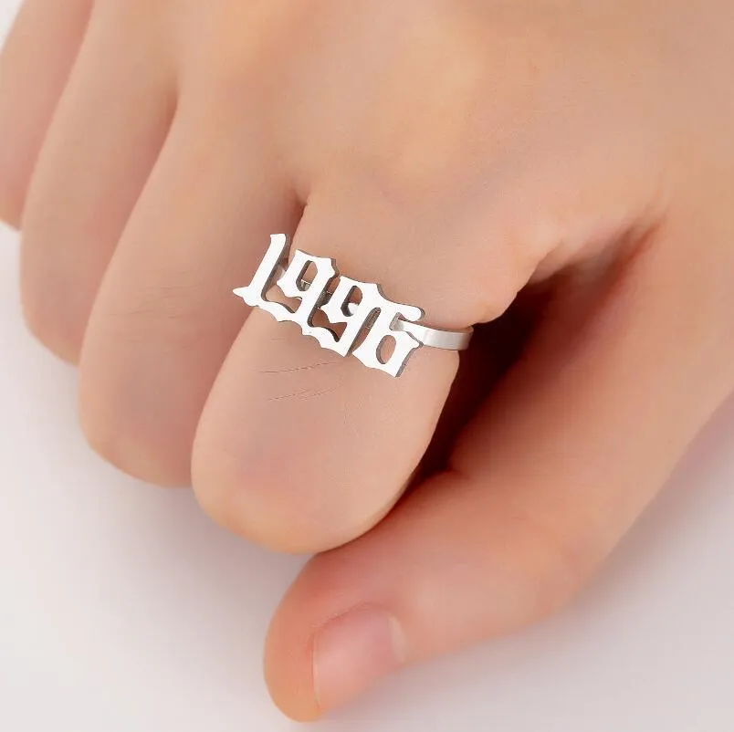 Stainless Steel Adjustable Year Ring
