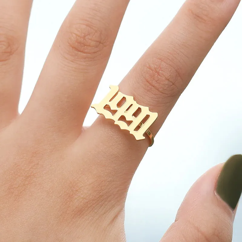 Stainless Steel Adjustable Year Ring
