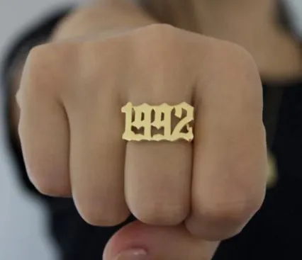 Stainless Steel Adjustable Year Ring