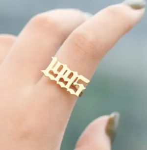 Stainless Steel Adjustable Year Ring