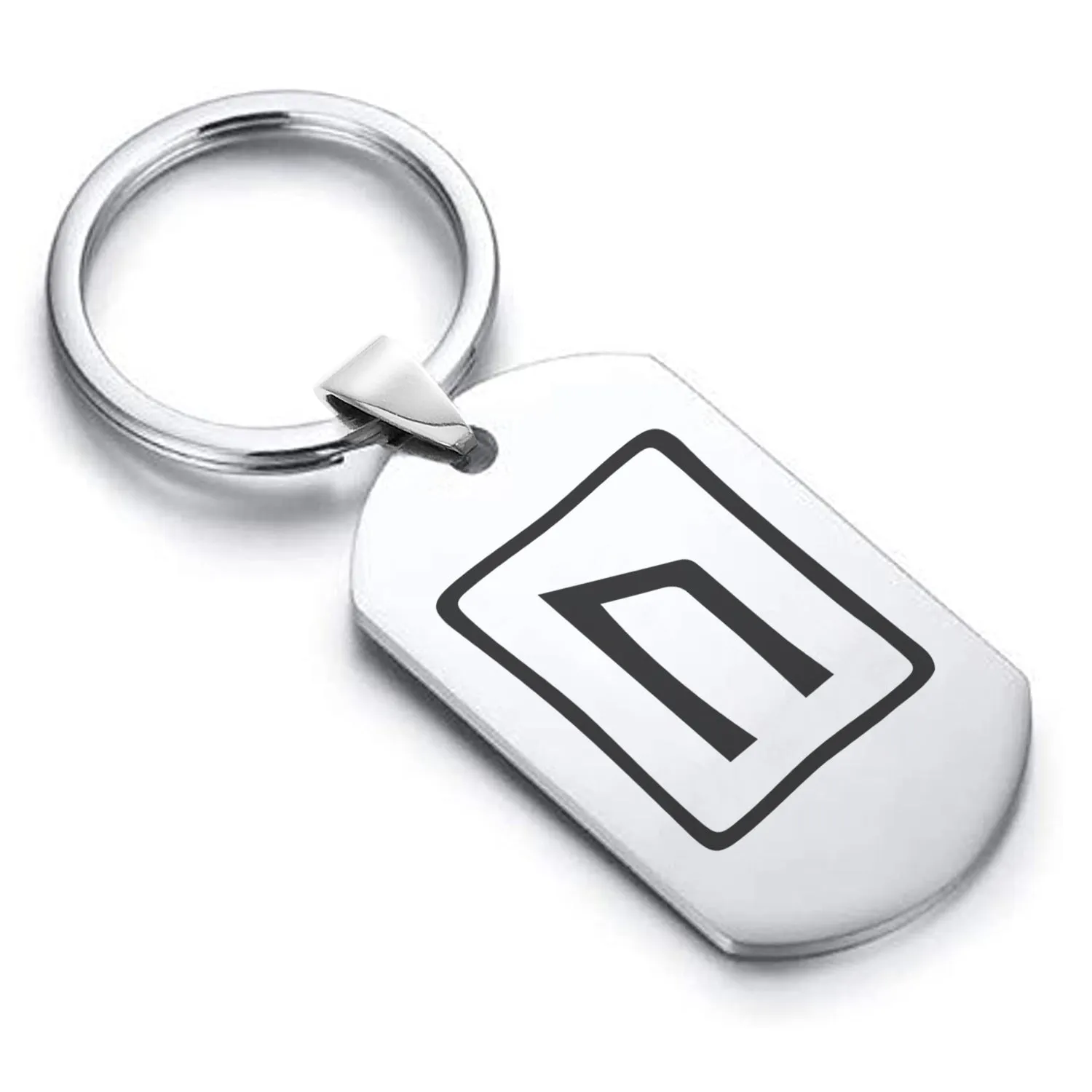Stainless Steel Elder Futhark Uruz Rune Dog Tag Keychain