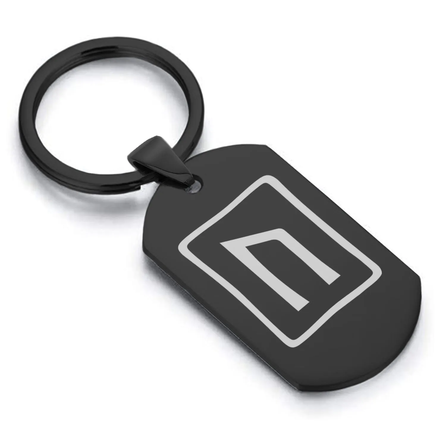 Stainless Steel Elder Futhark Uruz Rune Dog Tag Keychain