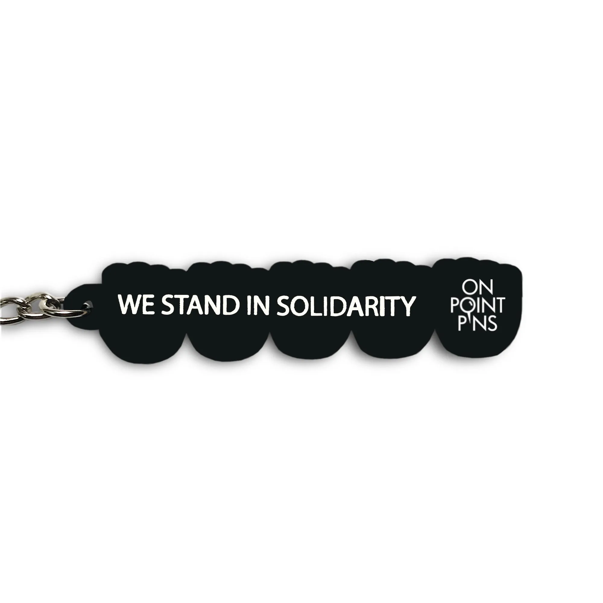 Stand Together Raised Fists Emoji Soft PVC Keychain | Black Lives Matter Charity Fundraiser