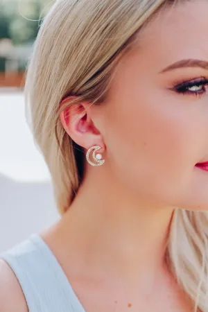 Star & Moon Pearl Studs