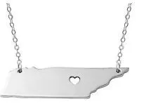 State necklaces! Stainless steel | All states available | Heart in middle of state | Minnesota