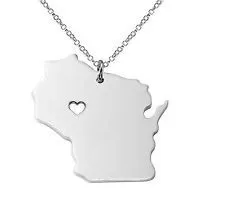 State necklaces! Stainless steel | All states available | Heart in middle of state | Minnesota
