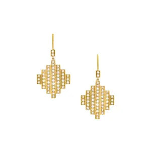 Stella White Diamond Drop Earrings