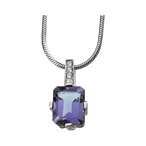 Sterling Silver Amethyst & Cubic Zirconia Necklace