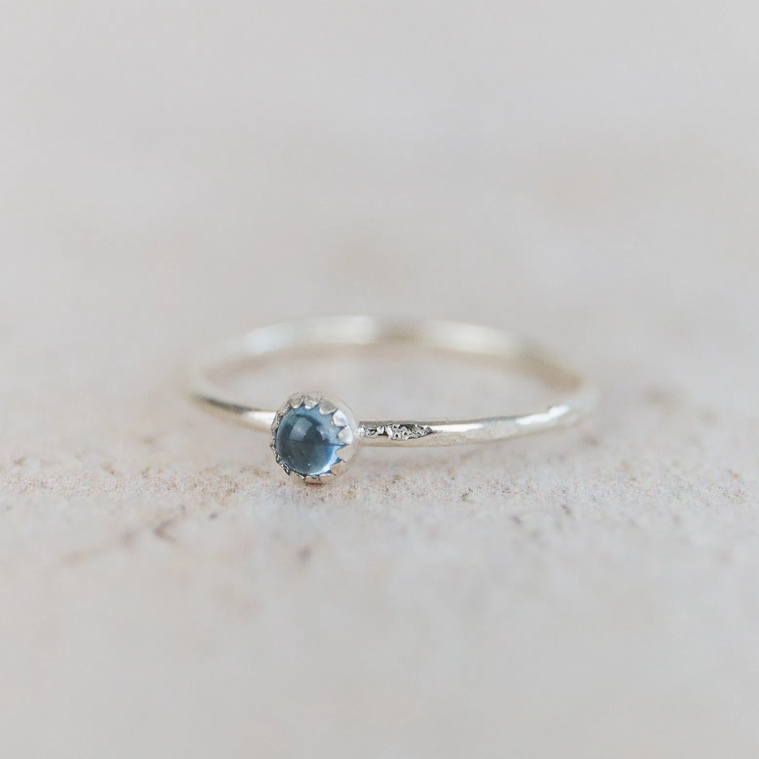 Sterling Silver Birthstone Stacking Ring