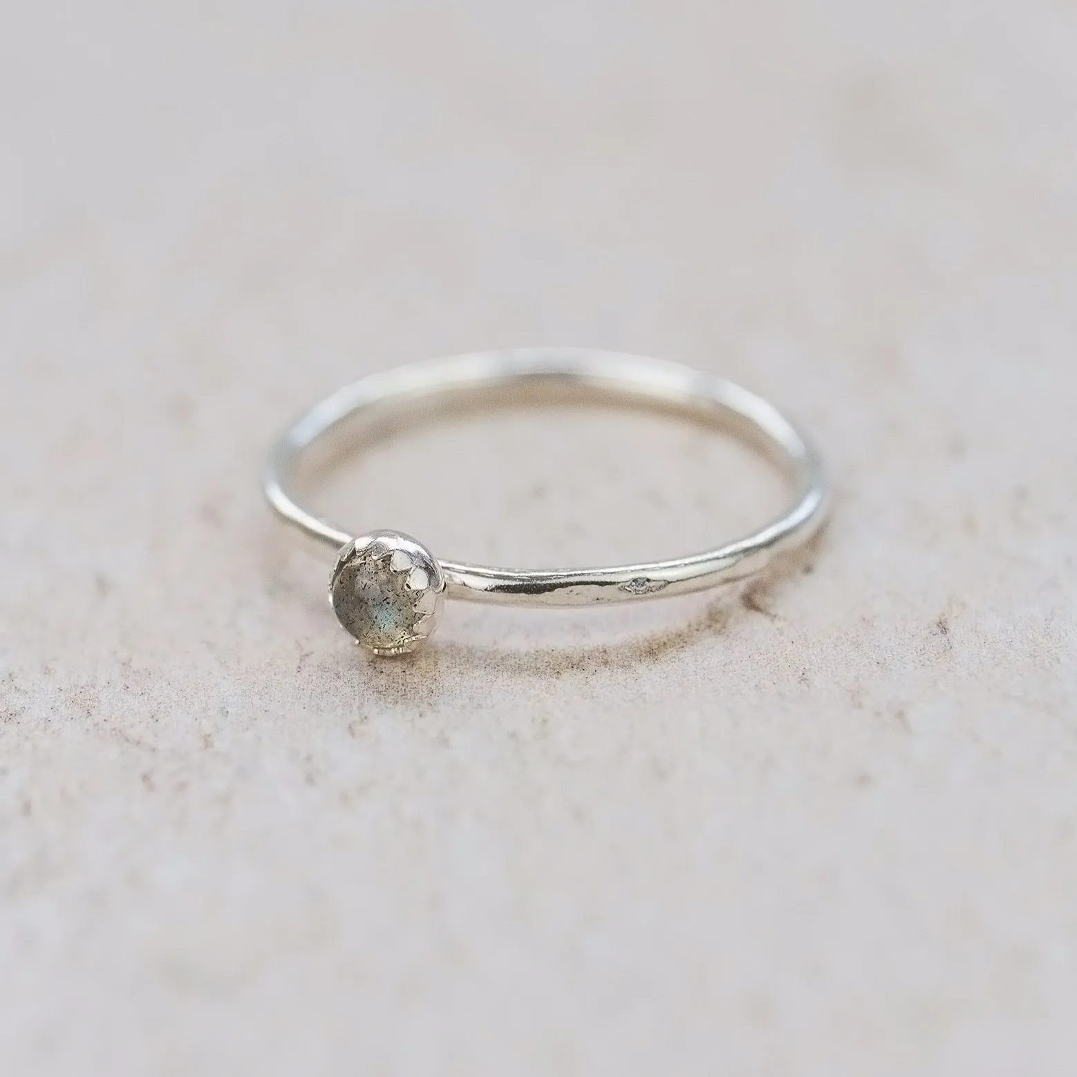 Sterling Silver Birthstone Stacking Ring
