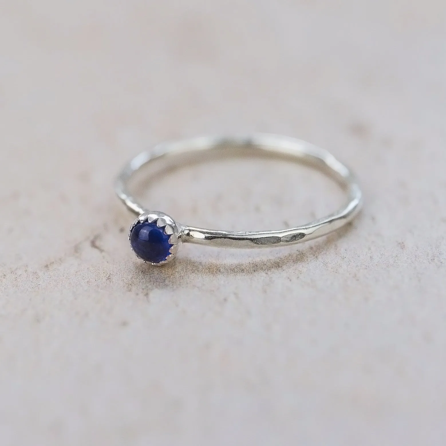 Sterling Silver Birthstone Stacking Ring