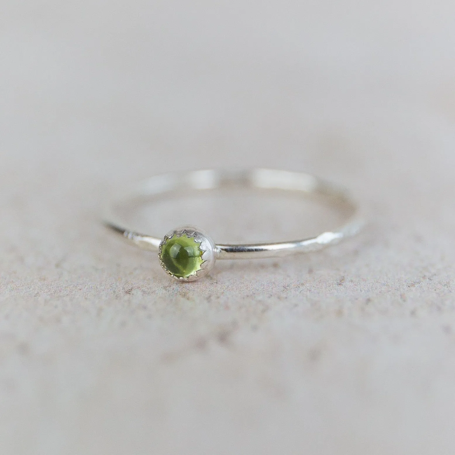 Sterling Silver Birthstone Stacking Ring