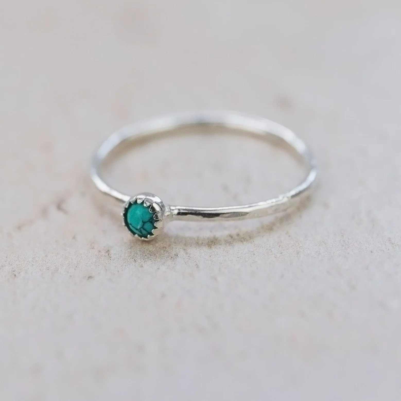 Sterling Silver Birthstone Stacking Ring