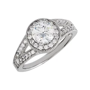 Sterling Silver Cubic Zirconia Ring Size 8