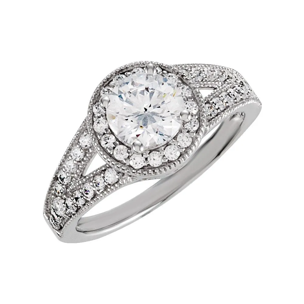 Sterling Silver Cubic Zirconia Ring Size 8