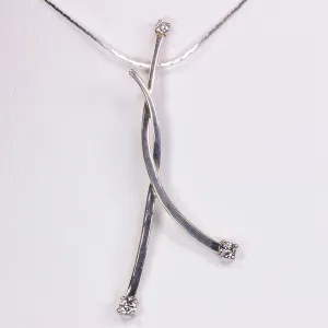 Sterling Silver Diamond Pendant .29 Carat