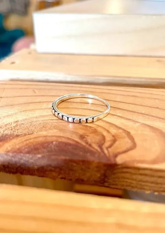 Sterling Silver Dot Stacking Ring