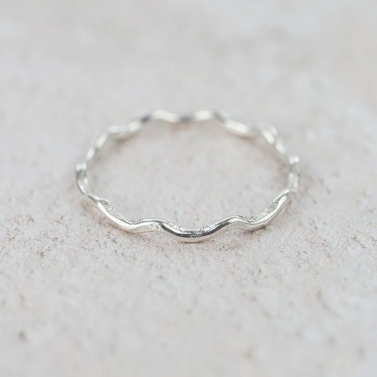 Sterling Silver Geo Wave Stacking Ring