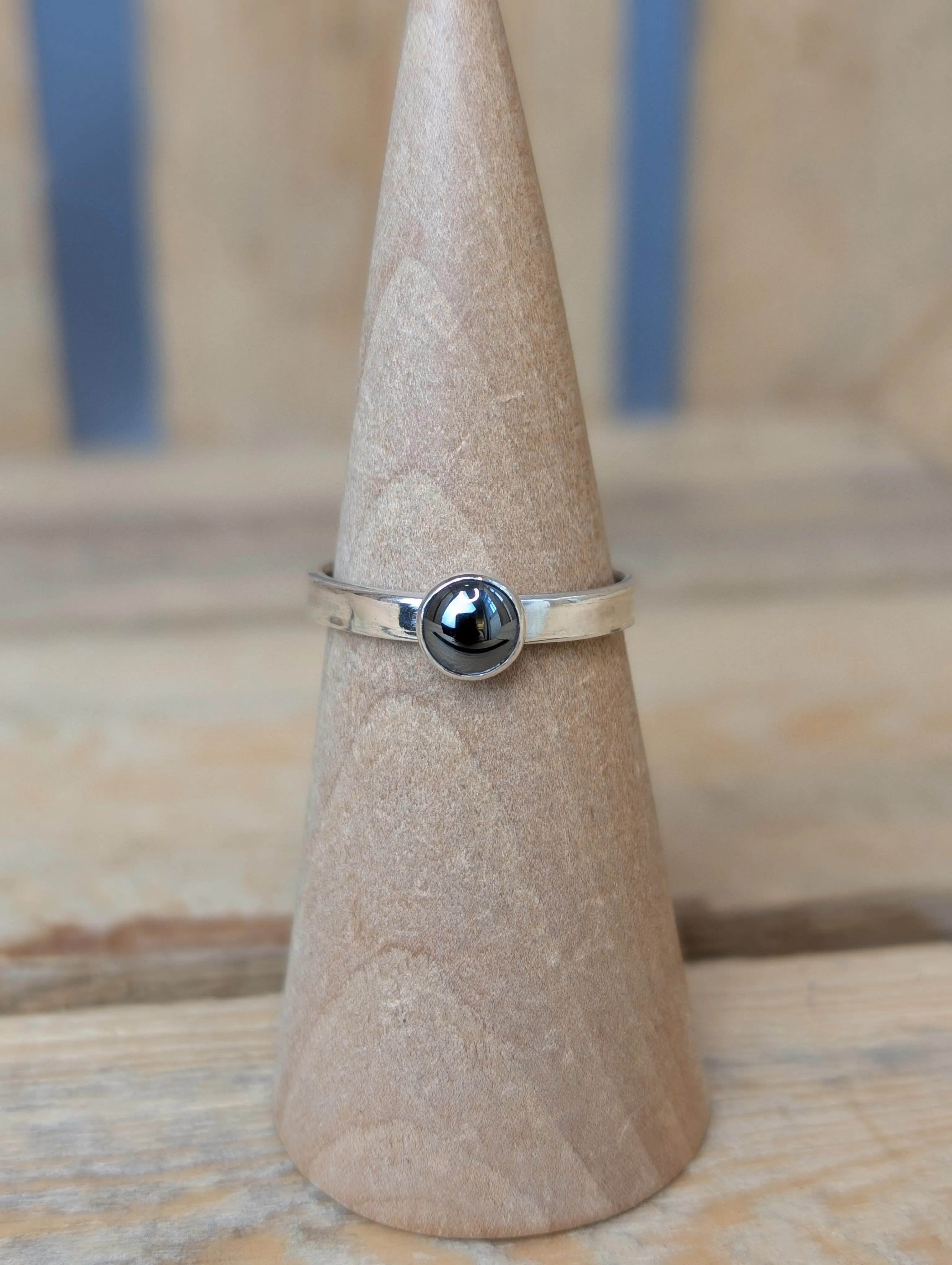 sterling silver hematite ring