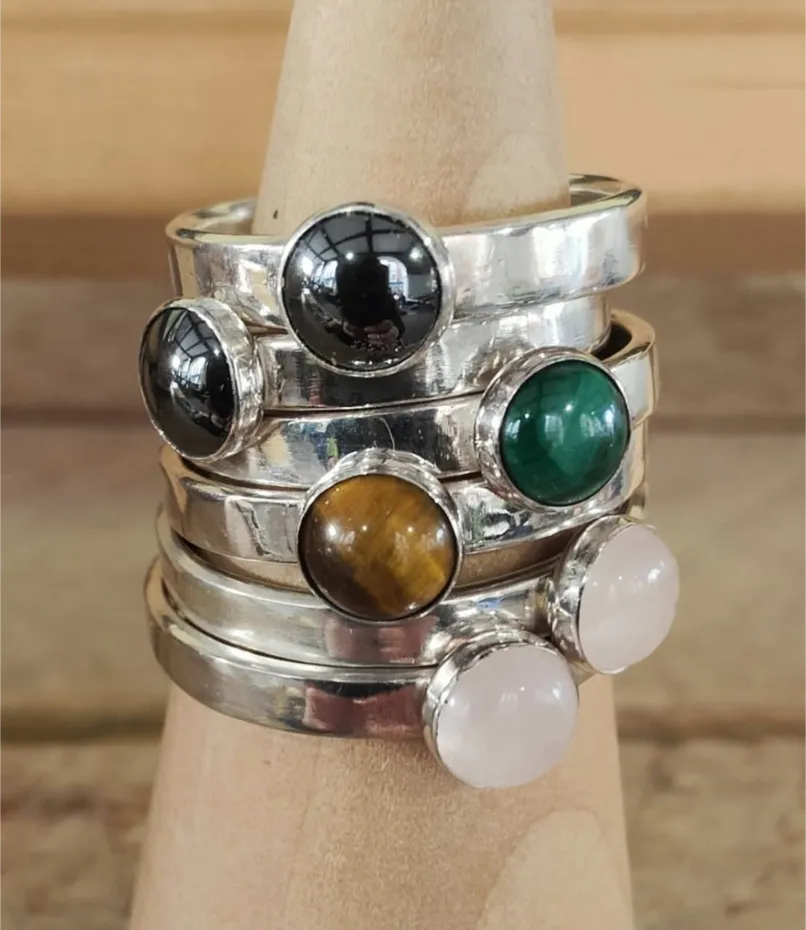 sterling silver hematite ring