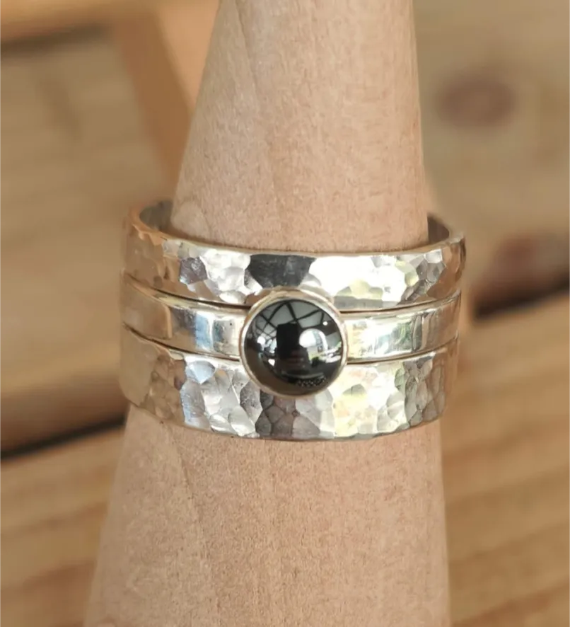 sterling silver hematite ring