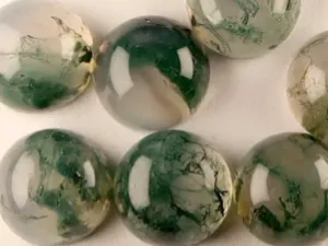 sterling silver moss agate stacking ring