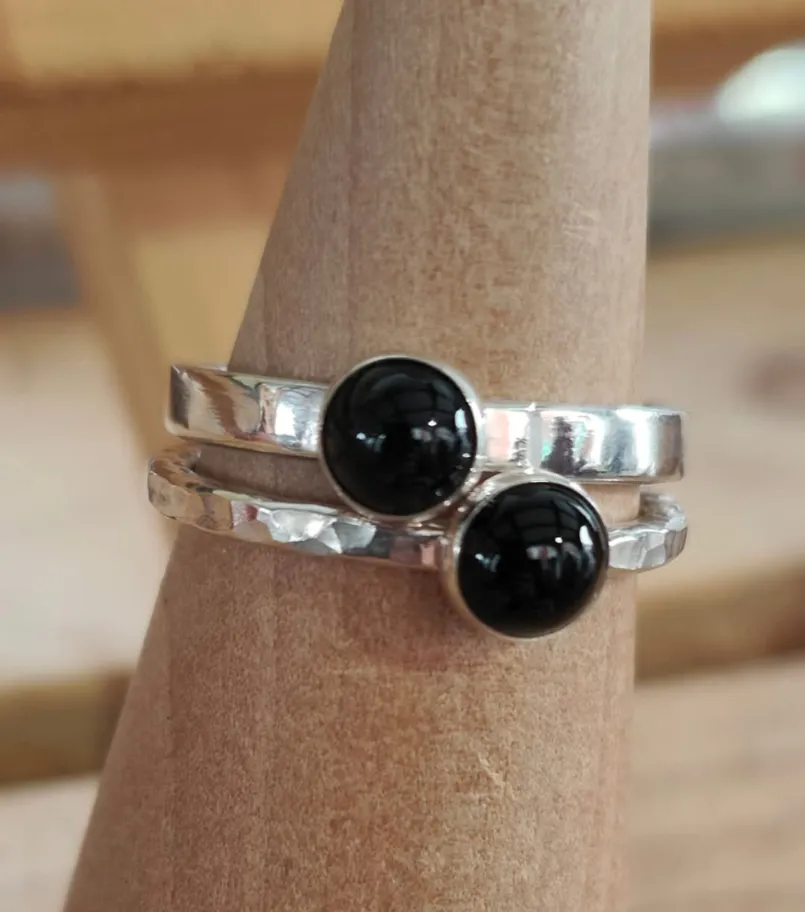 sterling silver onyx ring