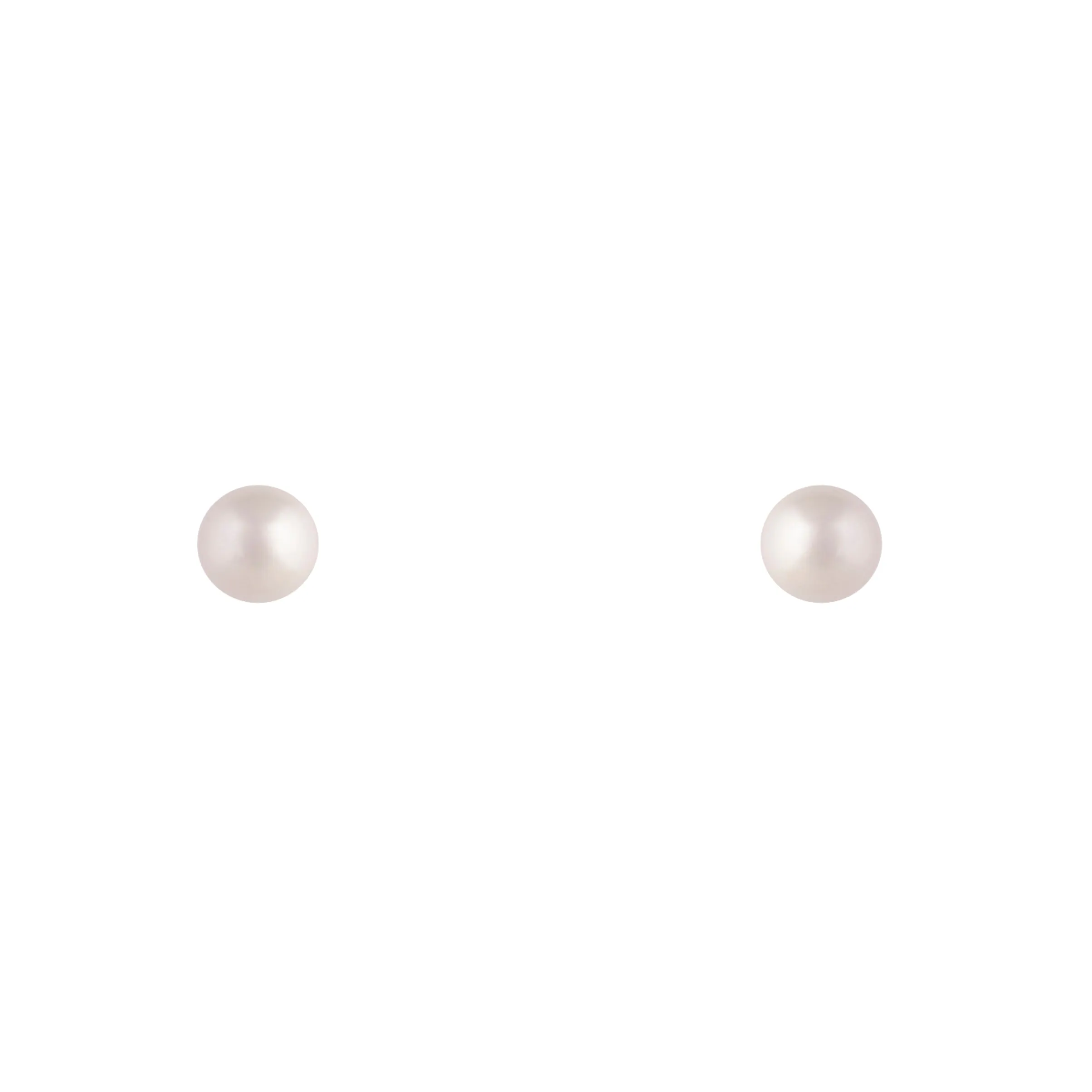 Sterling Silver Pearlised Bead Stud Earrings
