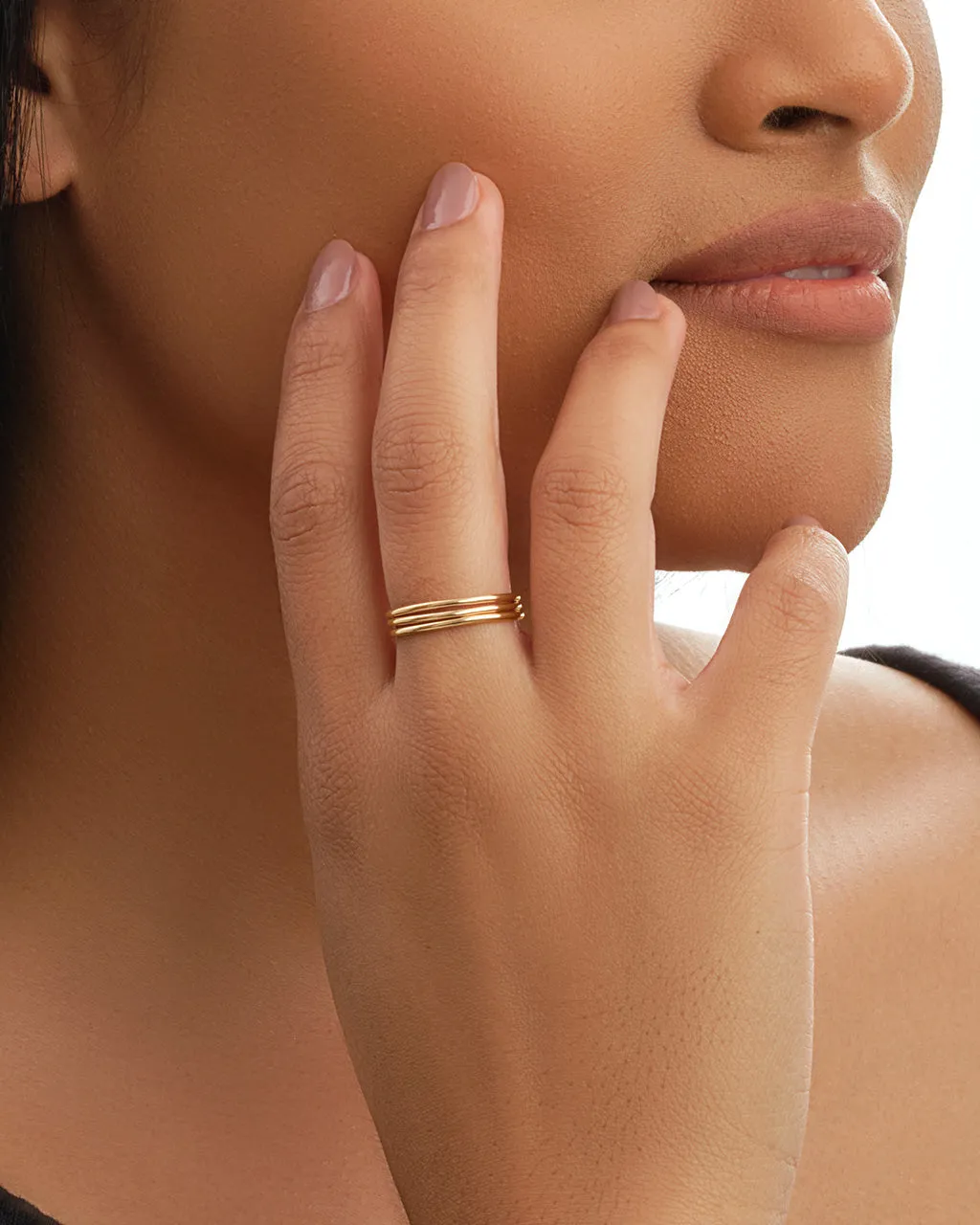 Sterling Silver Polished Band Set of 3