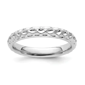 Sterling Silver Rhodium Ring
