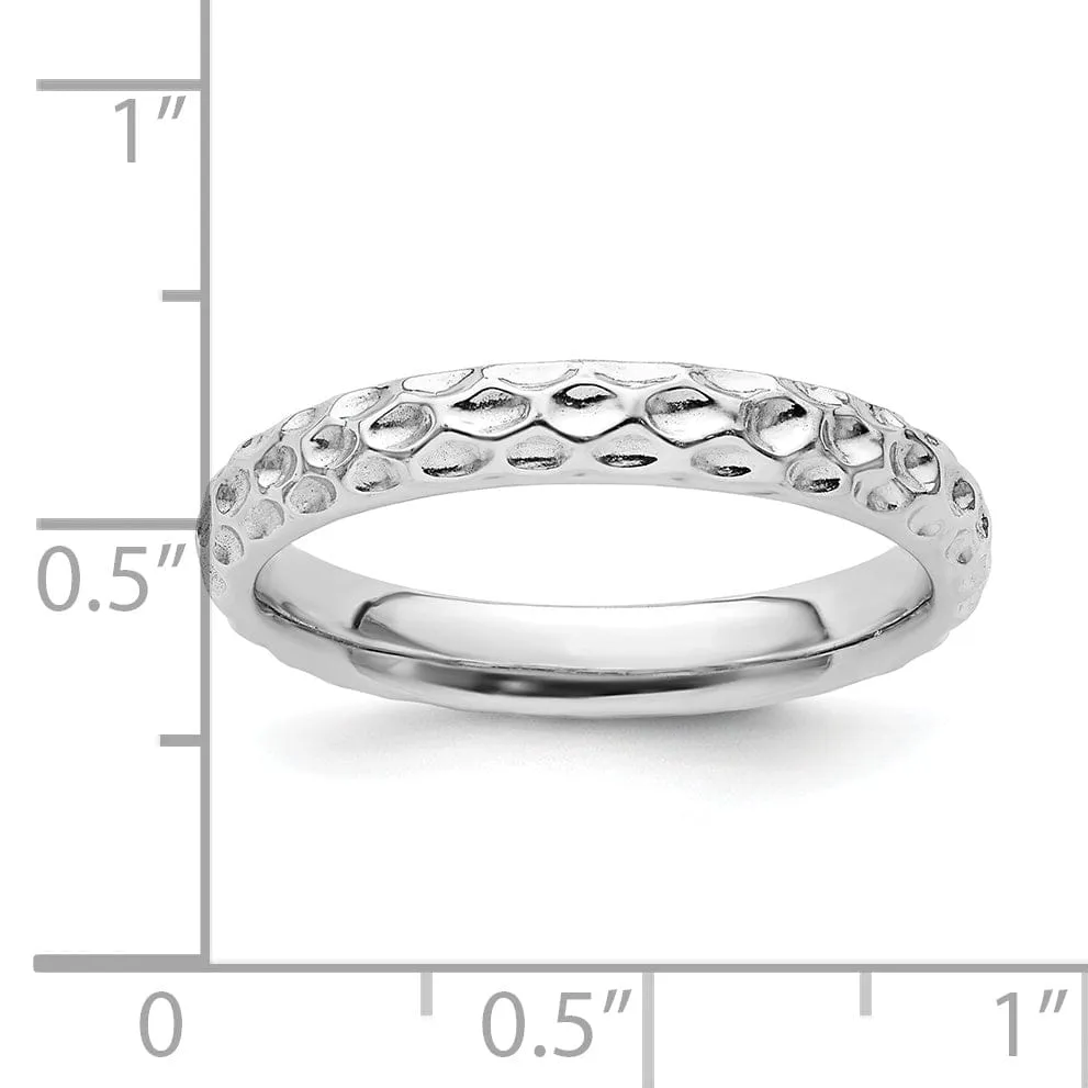 Sterling Silver Rhodium Ring