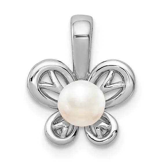 Sterling Silver Round Gemstone Butterfly 11 mm Pendants