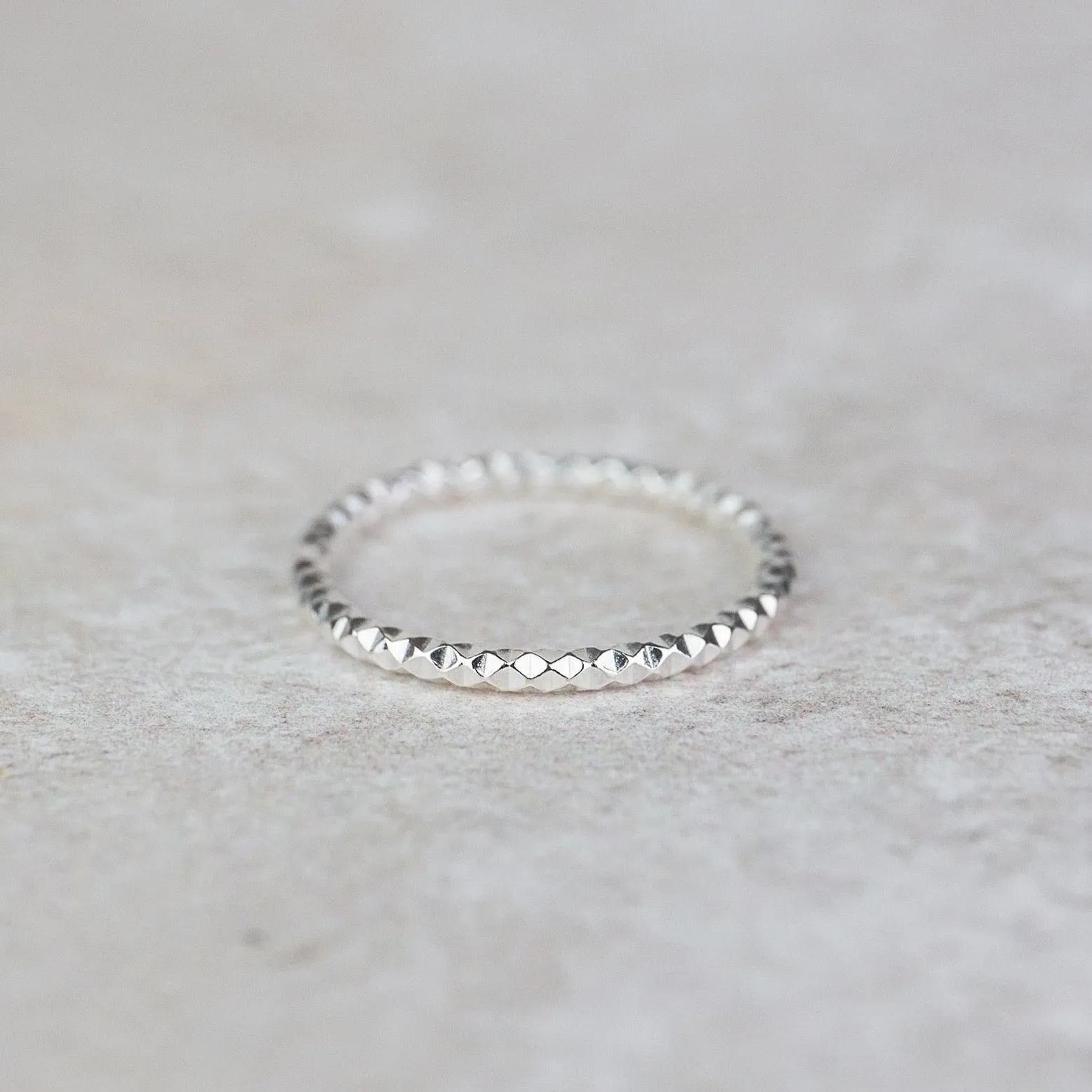 Sterling Silver Textured Stacking Ring