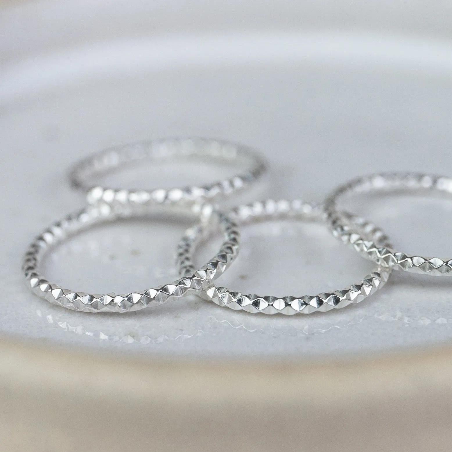Sterling Silver Textured Stacking Ring