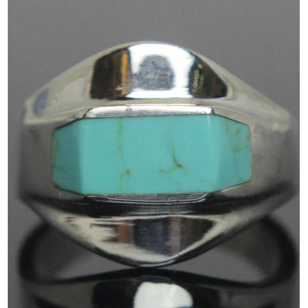Sterling Silver Turquoise Ring Size 10