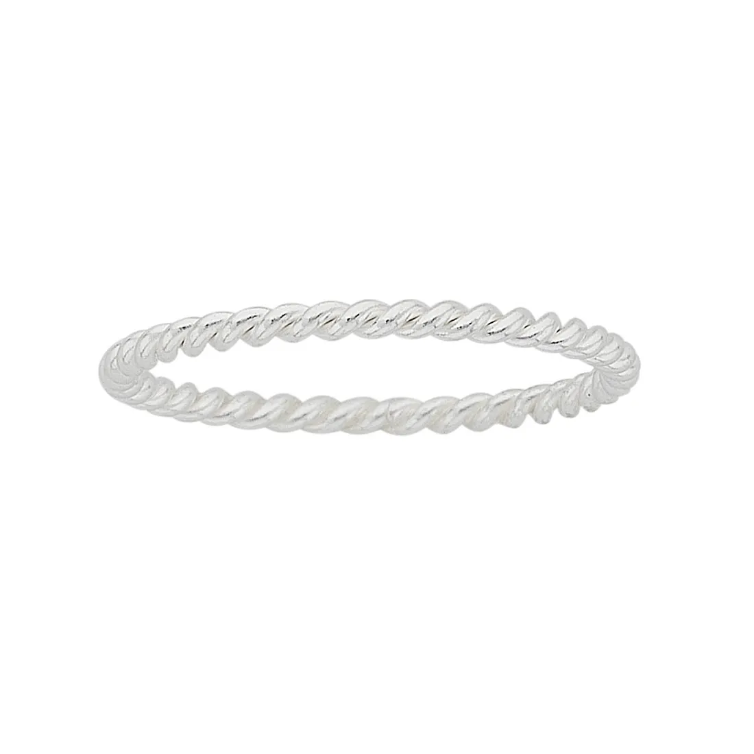 Sterling Silver Twisted Stackable Ring
