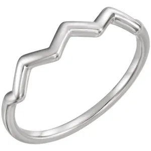 Sterling Silver Wave Stacking Ring