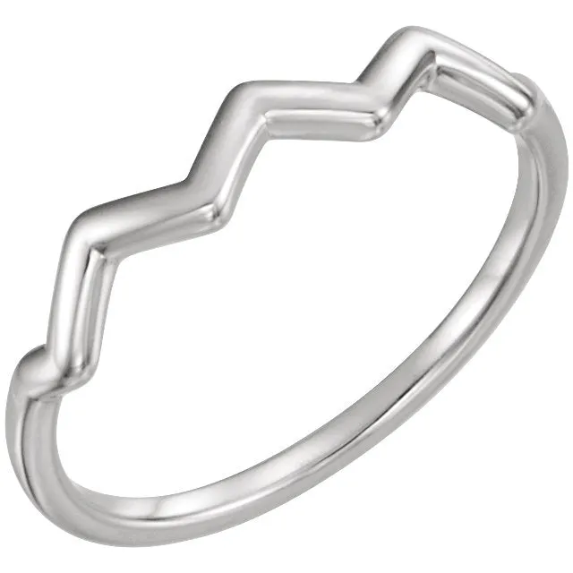 Sterling Silver Wave Stacking Ring