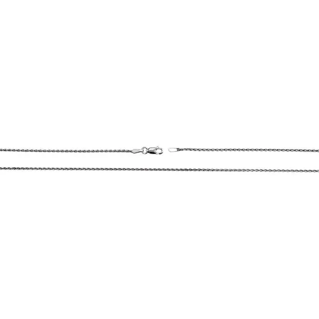 Sterling Silver Diamond Cut 1mm Wheat Chain with Lobster Claw Clasp
